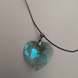 Blue Heart Pendant Necklace